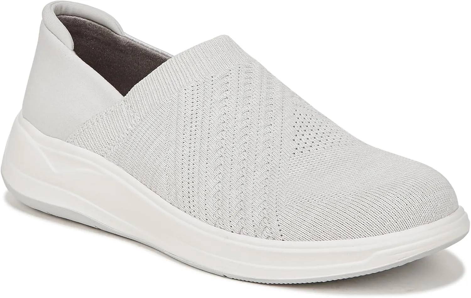 BZees Womens Triumph Machine Washable Comfort Slip On Grey