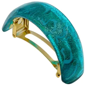 Camila Paris CP3300 French Hair Barrette, Hair Ponytail Holder for Fine Long Hair, Turquoise, Strong Hold Grip Hair Clips for Women, No Slip Styling Girls Hair Accessories, Made in France