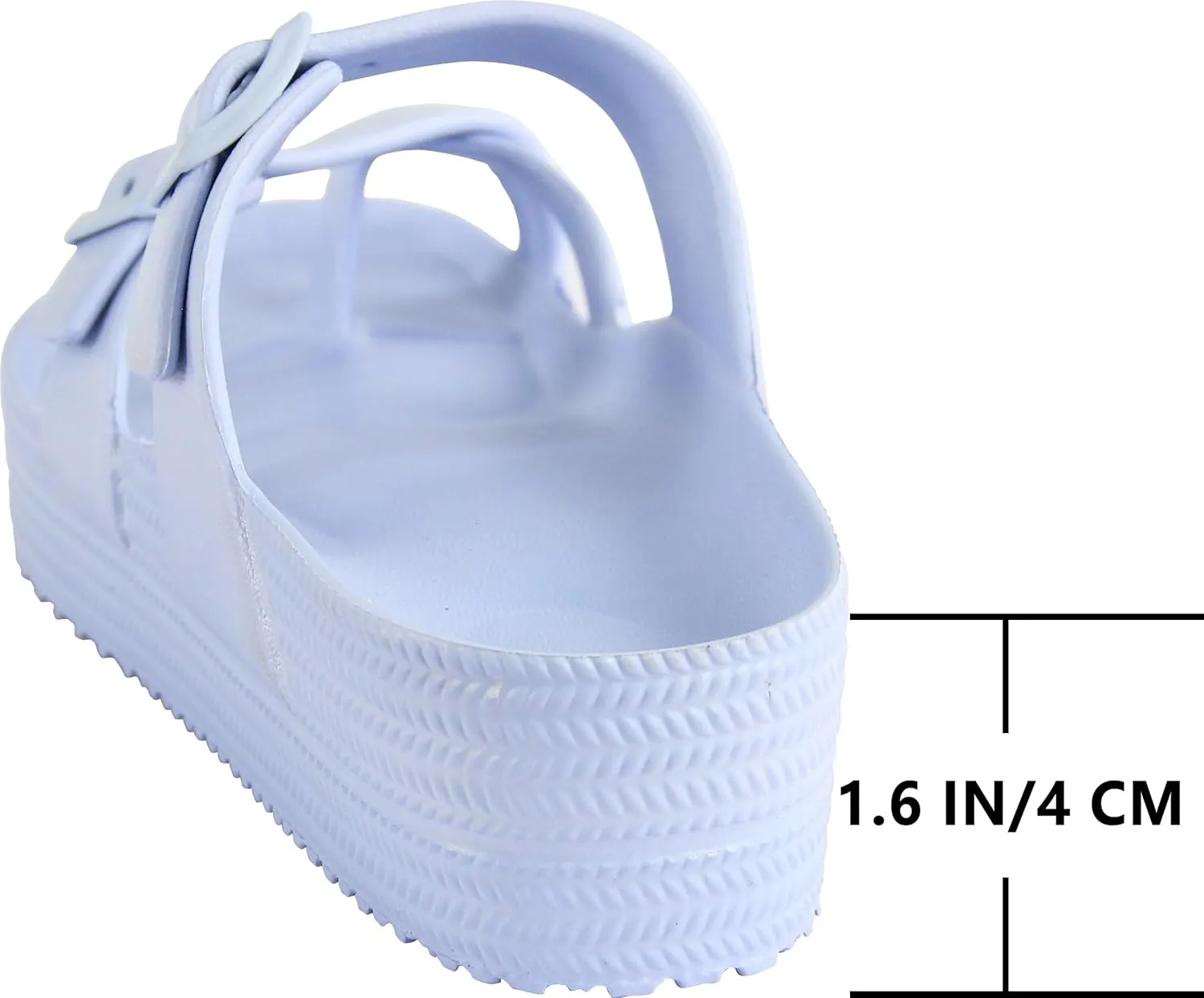 CAMVAVSR Womens Sandals with Arch Support - Comfortable Adjustable Buckles Beach Slides - Lightweight Summer Platform Sandal Chunky Cushioned