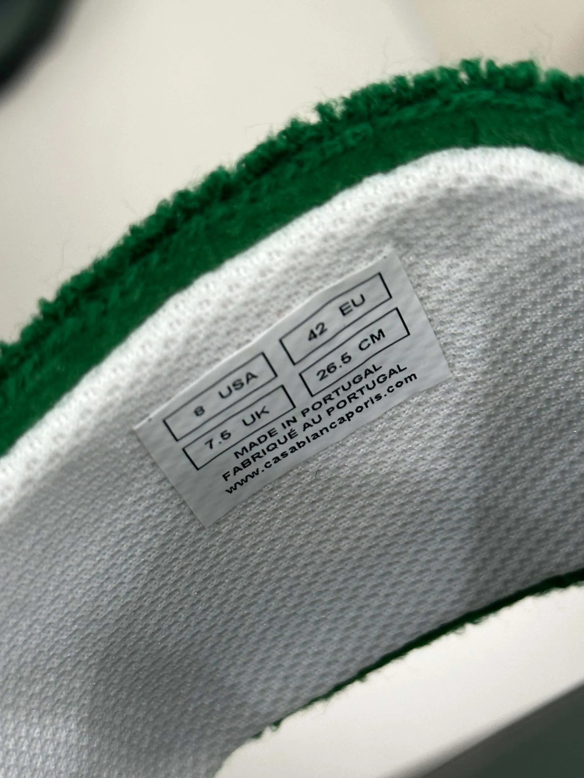 Casablanca Paris Embroidered terry slide Green
