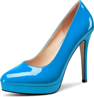 Castamere Womens High Heels Platform Pumps Slip-on Stilettos 12CM Heel Office Dress Shoes
