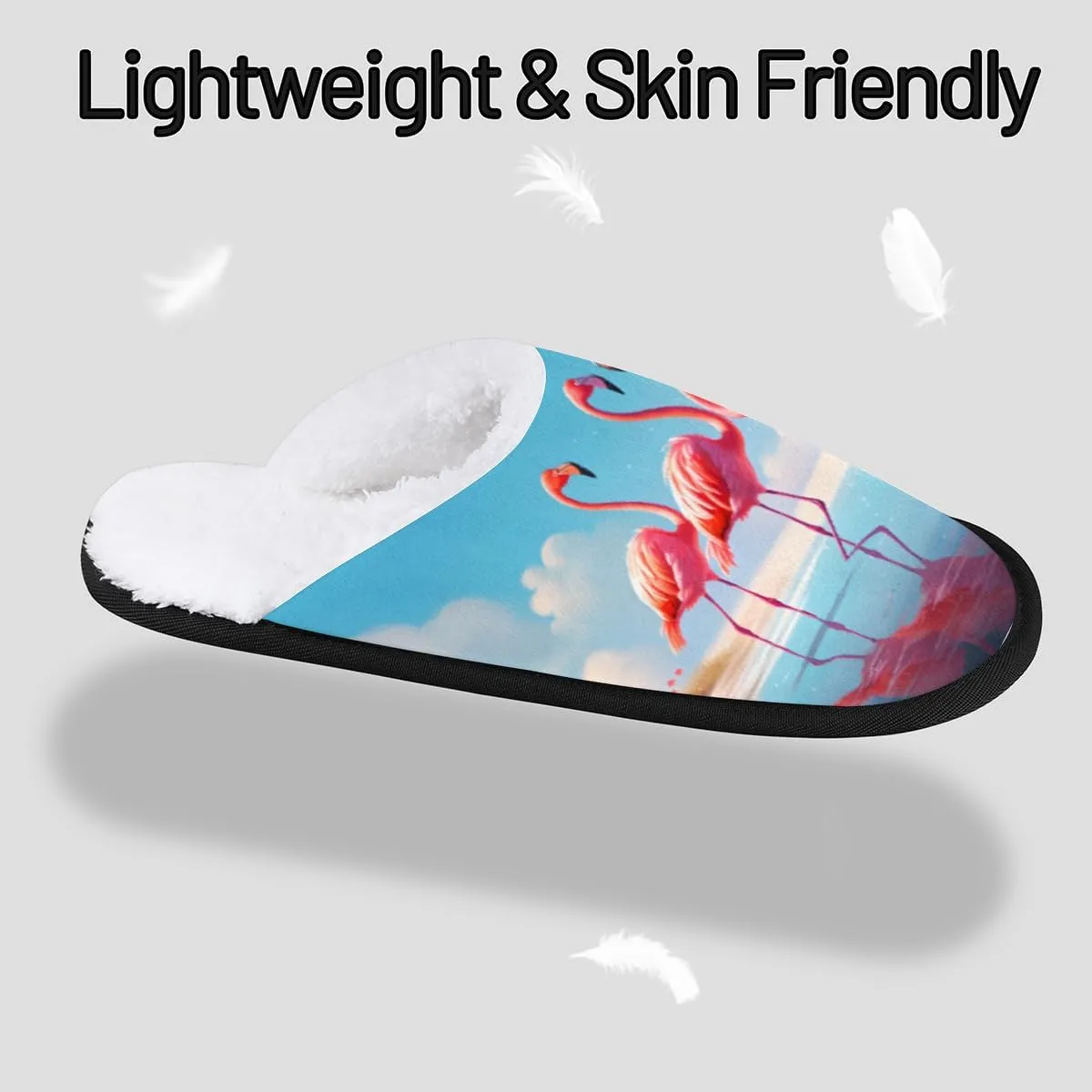 Cat Women's Indoor Bedroom Slippers Soft Fuzzy Slip On House Slippers for Winter Bedroom Outdoor