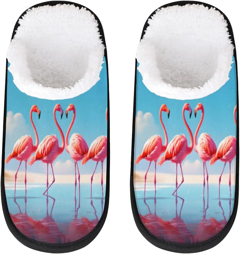 Cat Women's Indoor Bedroom Slippers Soft Fuzzy Slip On House Slippers for Winter Bedroom Outdoor