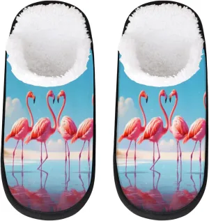 Cat Women's Indoor Bedroom Slippers Soft Fuzzy Slip On House Slippers for Winter Bedroom Outdoor