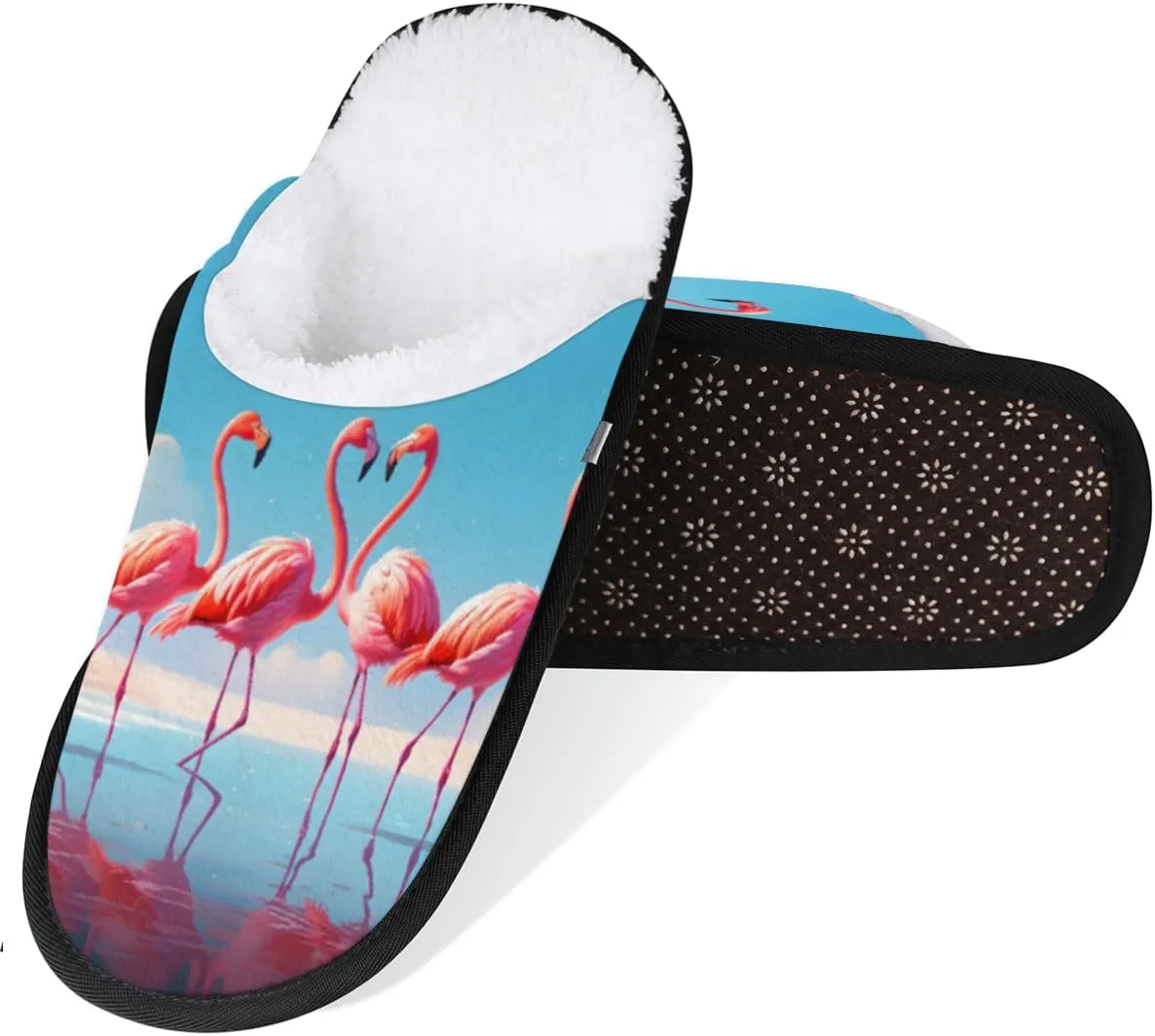 Cat Women's Indoor Bedroom Slippers Soft Fuzzy Slip On House Slippers for Winter Bedroom Outdoor
