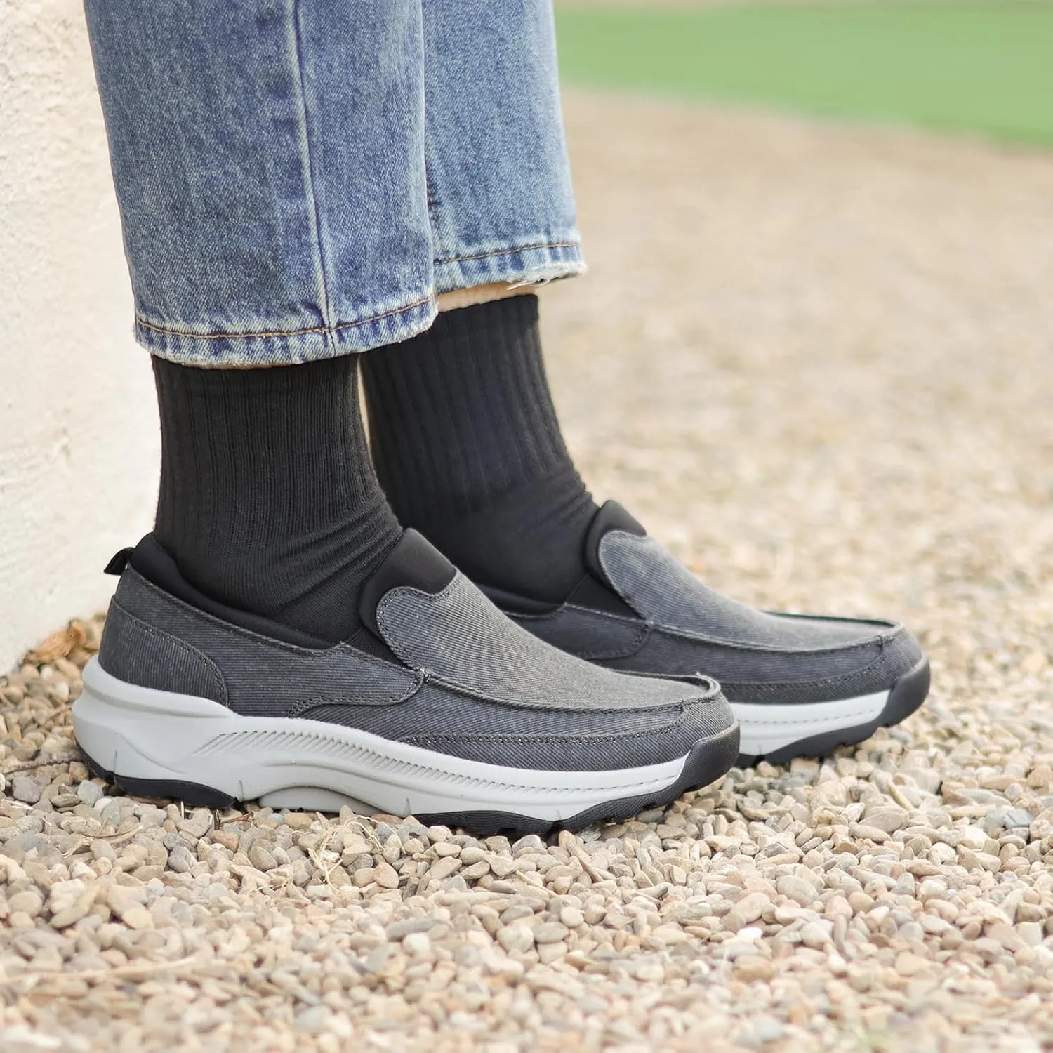 Cestfini Mens Orthopedic Slip On Walking Shoes