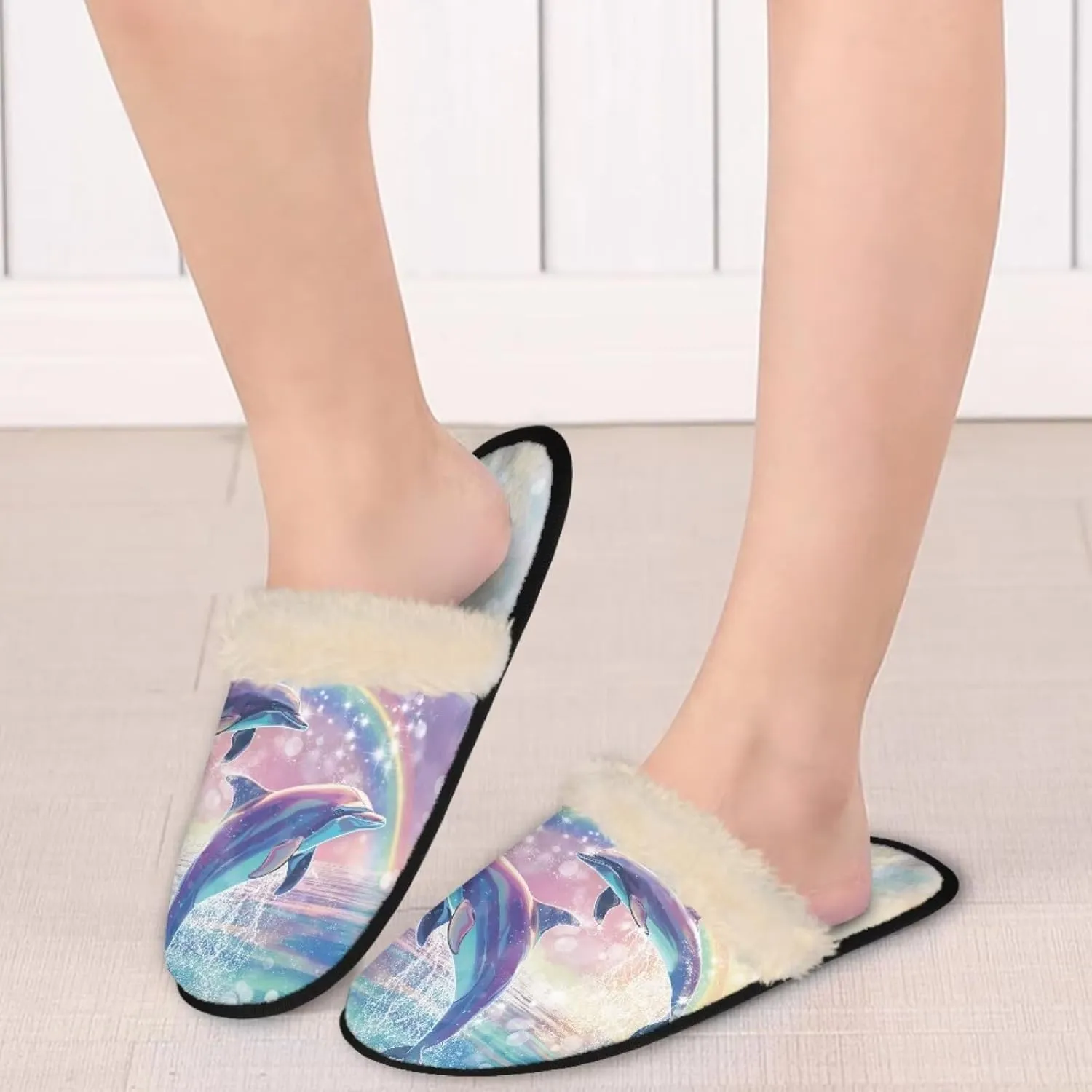 chaqlin Bedroom Slippers Womens Washable Cute House Slippers for Men Casual Winter Indoor Slippers
