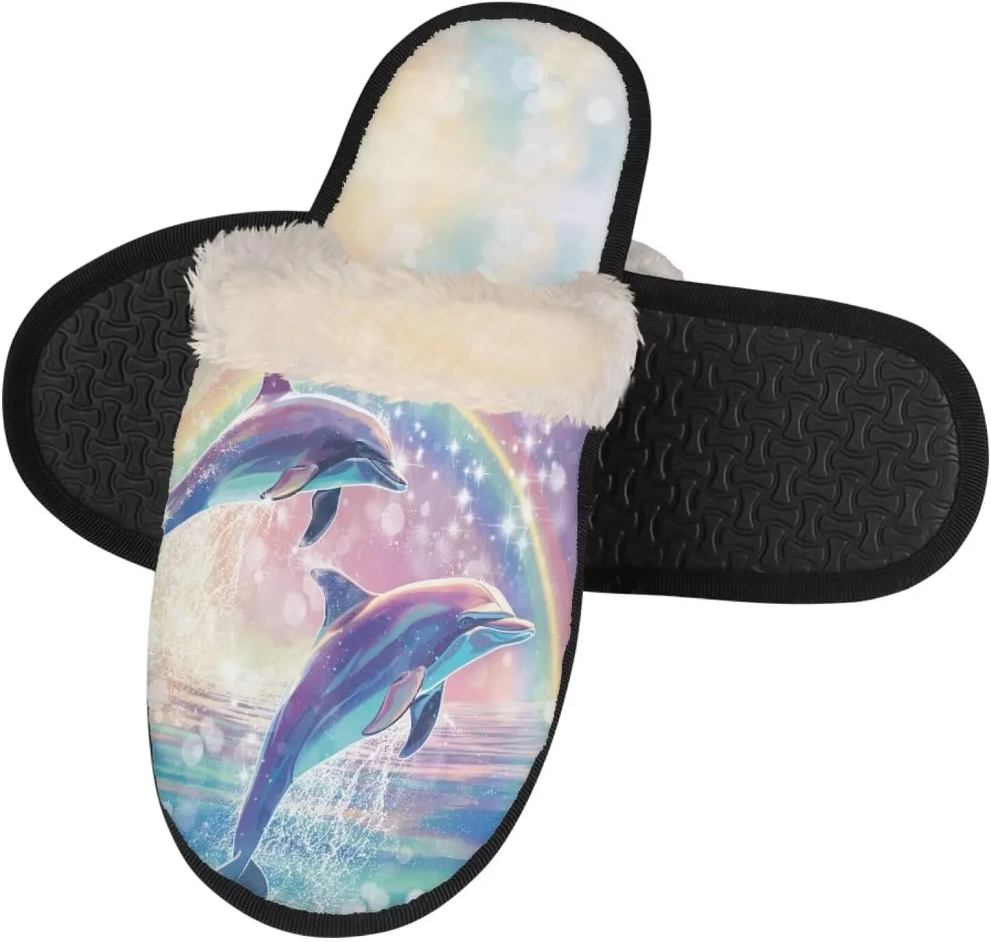 chaqlin Bedroom Slippers Womens Washable Cute House Slippers for Men Casual Winter Indoor Slippers