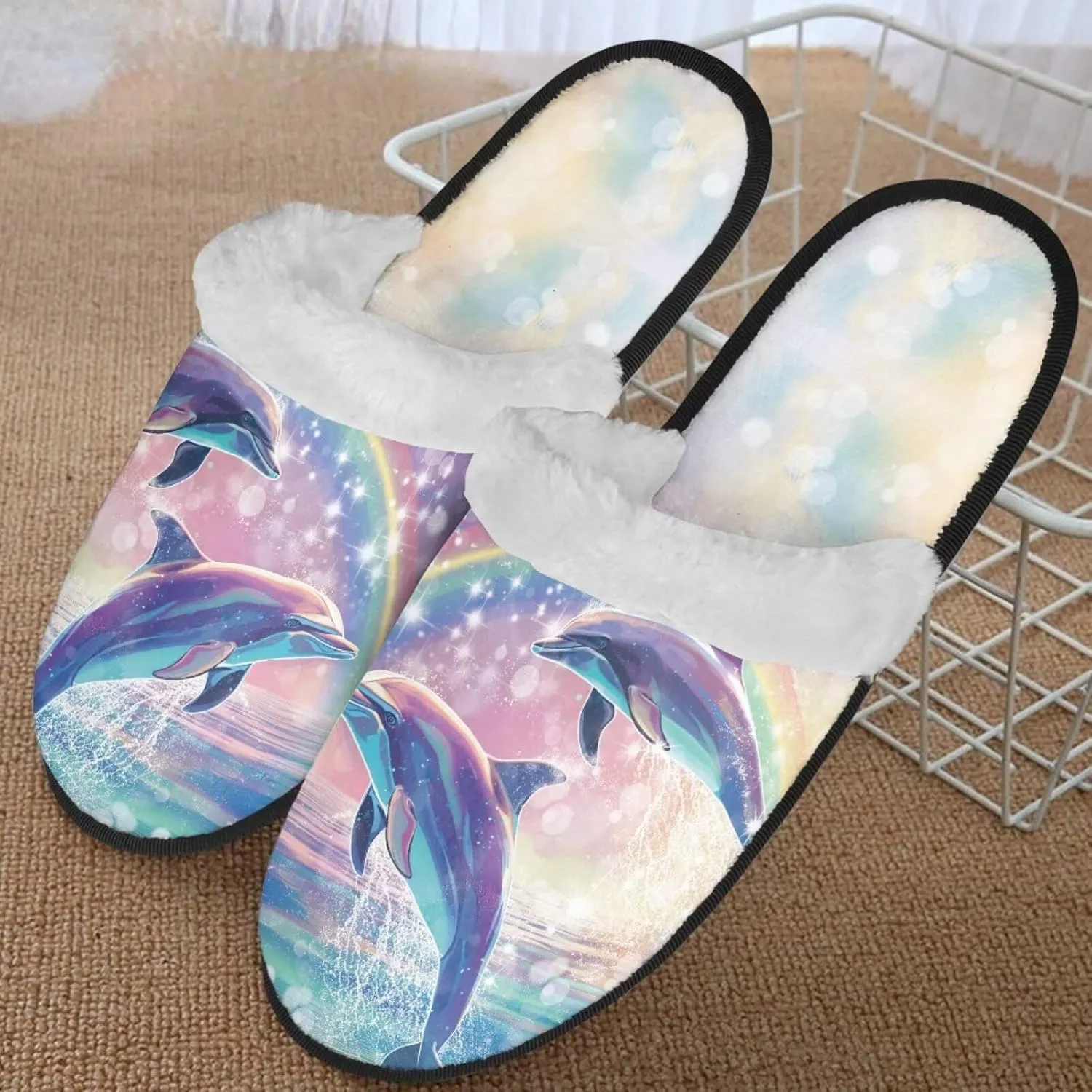 chaqlin Bedroom Slippers Womens Washable Cute House Slippers for Men Casual Winter Indoor Slippers