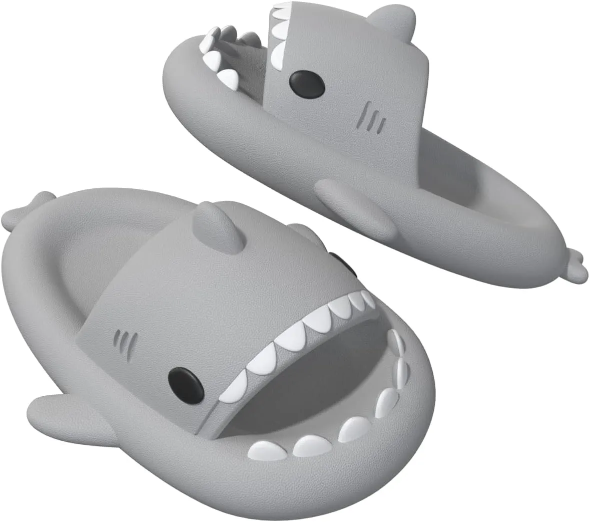ChayChax Boys Girl Cloud Shark Slides Non-Slip Novelty Open Toe Sandals Extremely Comfy Cushioned Thick Sole Cute Cartoon Shower Slippers Indoor & Outdoor