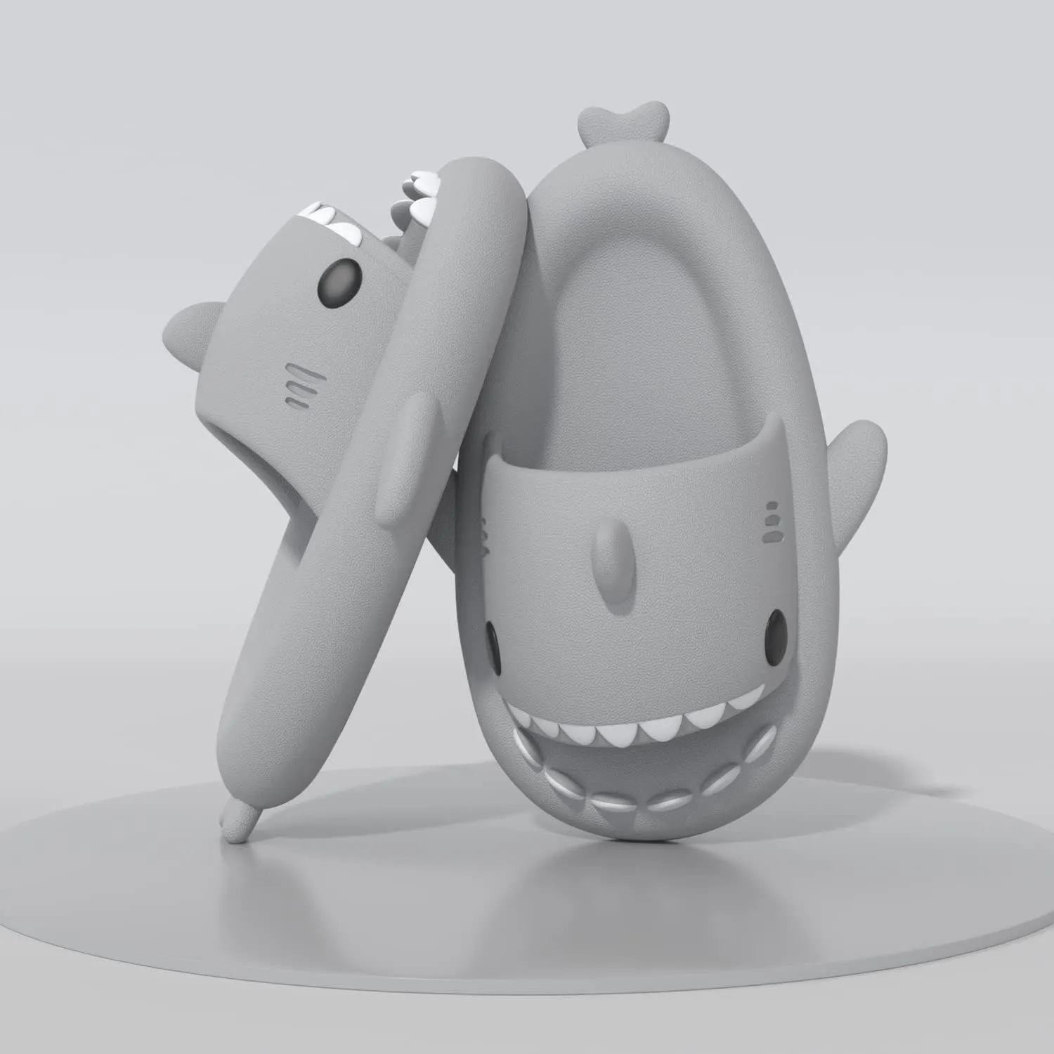 ChayChax Boys Girl Cloud Shark Slides Non-Slip Novelty Open Toe Sandals Extremely Comfy Cushioned Thick Sole Cute Cartoon Shower Slippers Indoor & Outdoor