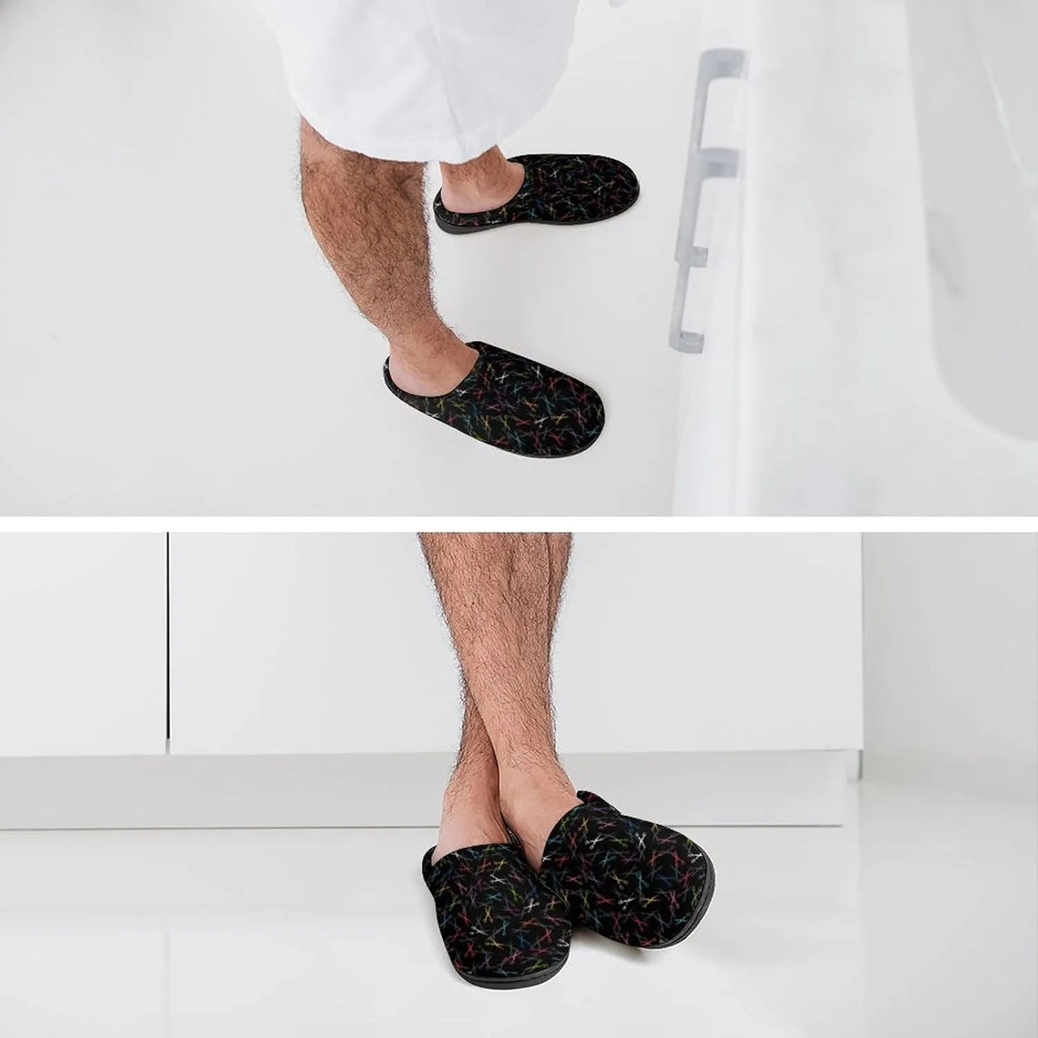 Christmas House Slippers For Woman Ladies Bedroom Slippers Indoor Outdoor Slip-On Shoes Closed Toe Funny Fall Slippers
