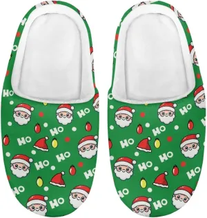 Christmas Kids Fuzzy Warm House Slippers for Girls Non Slip Rubber Sole Home Slippers for Toddlers Size 9-15