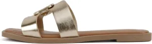 CITYCLASSIFIED “FENG” ~ Women Square Toe H-Band Buckle Slip-On Fashion Slide Sandal