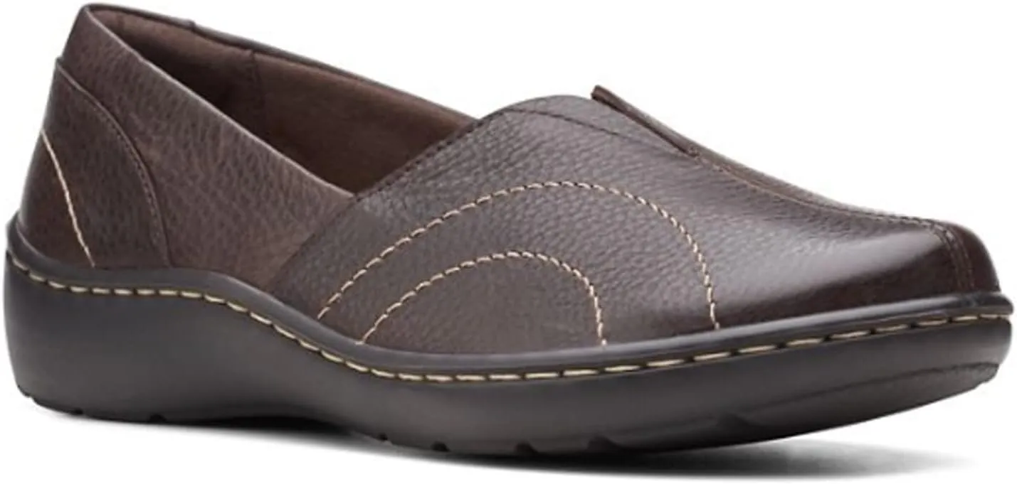 Clarks Cora Meadow Casual Slip-On Women's Slip On, 6 C/D US, Dark Brown
