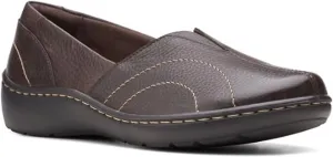Clarks Cora Meadow Casual Slip-On Women's Slip On, 6 C/D US, Dark Brown