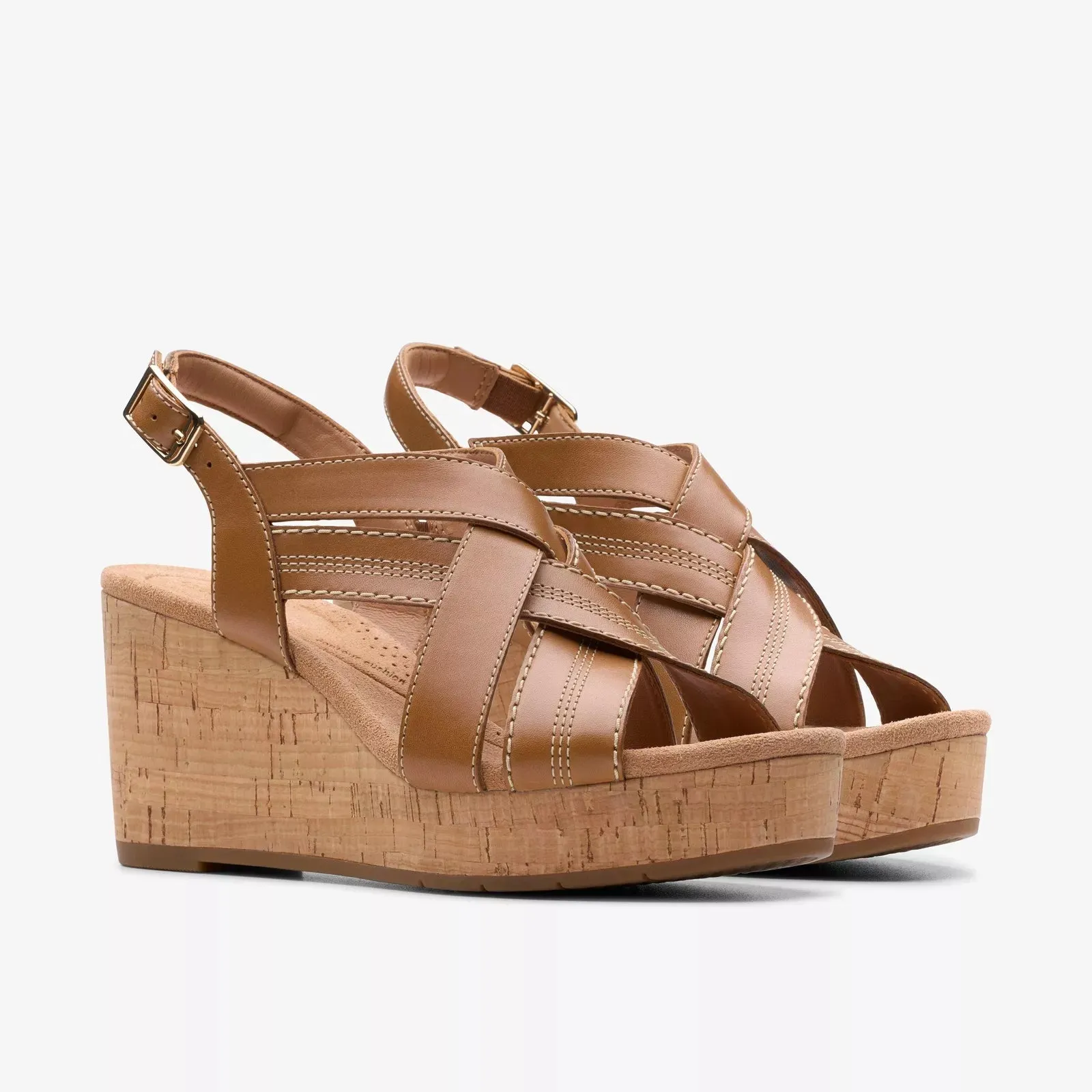 Clarks Women's Sabina Sling Tan Leather 26181461