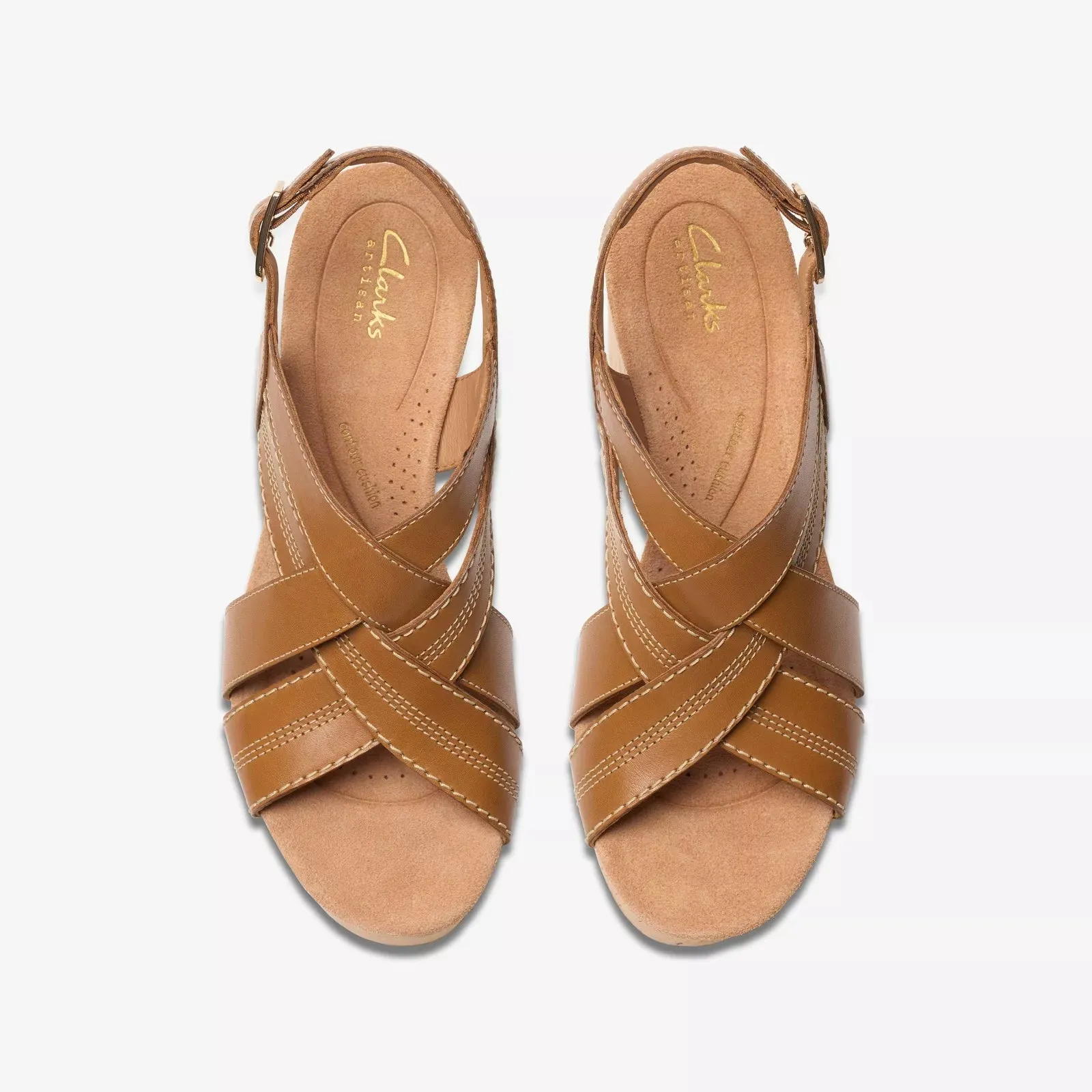 Clarks Women's Sabina Sling Tan Leather 26181461