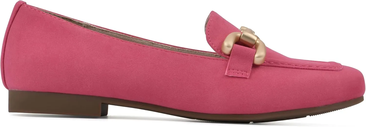 CLIFFS BY WHITE MOUNTAIN Women's Bestow Moc-Toe Loafer Flat