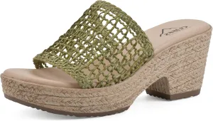 CLIFFS BY WHITE MOUNTAIN Women's Biankka Platform Woven Slide Sandal
