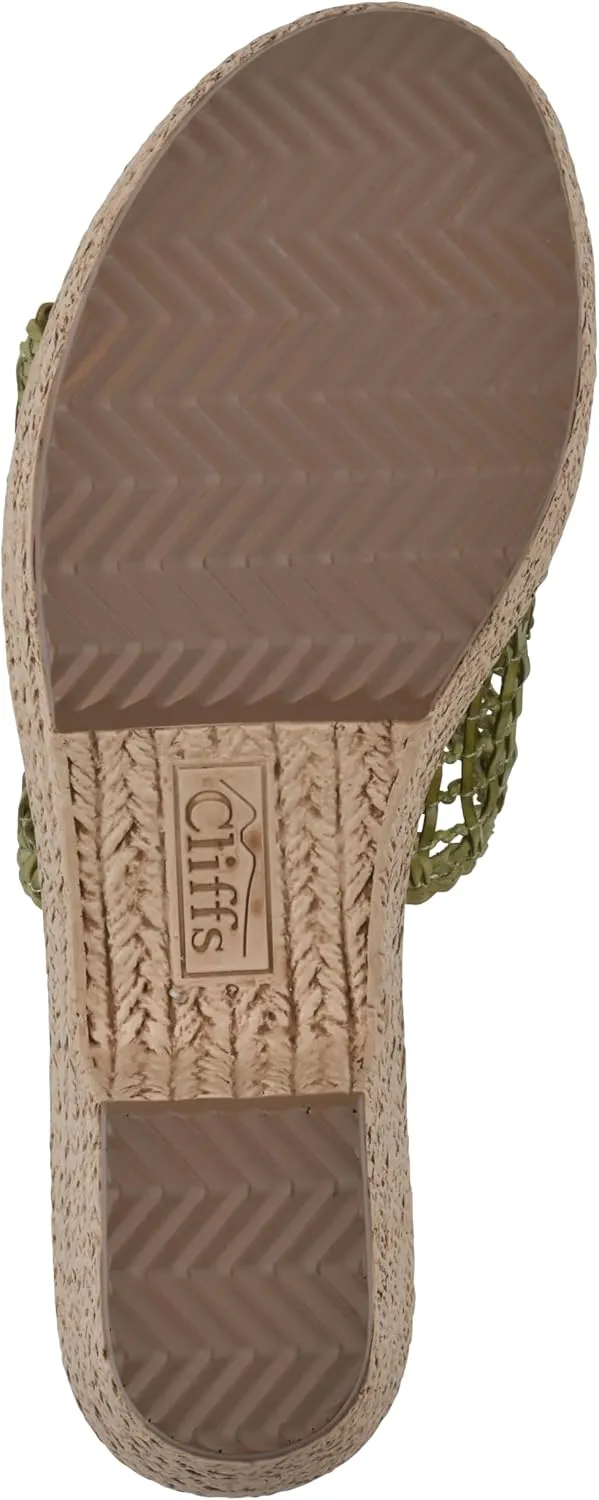 CLIFFS BY WHITE MOUNTAIN Women's Biankka Platform Woven Slide Sandal