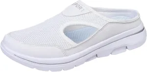 Clogs for Women 2025 Casual Non Slip Orthopedic Sneakers Breathable Mesh Walking Mules Sneakers Comfort Support Sports Sandals Closed Toe Slides Walking Shoes