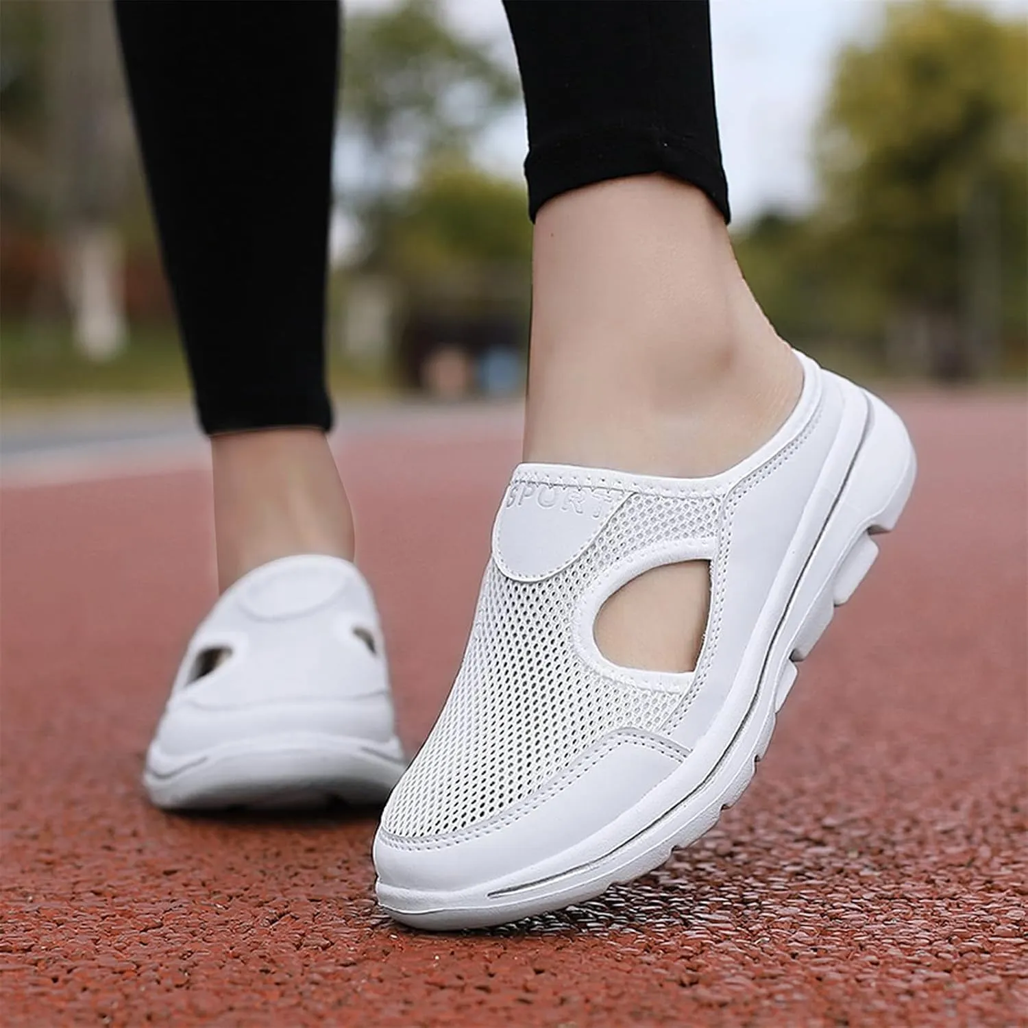 Clogs for Women 2025 Casual Non Slip Orthopedic Sneakers Breathable Mesh Walking Mules Sneakers Comfort Support Sports Sandals Closed Toe Slides Walking Shoes
