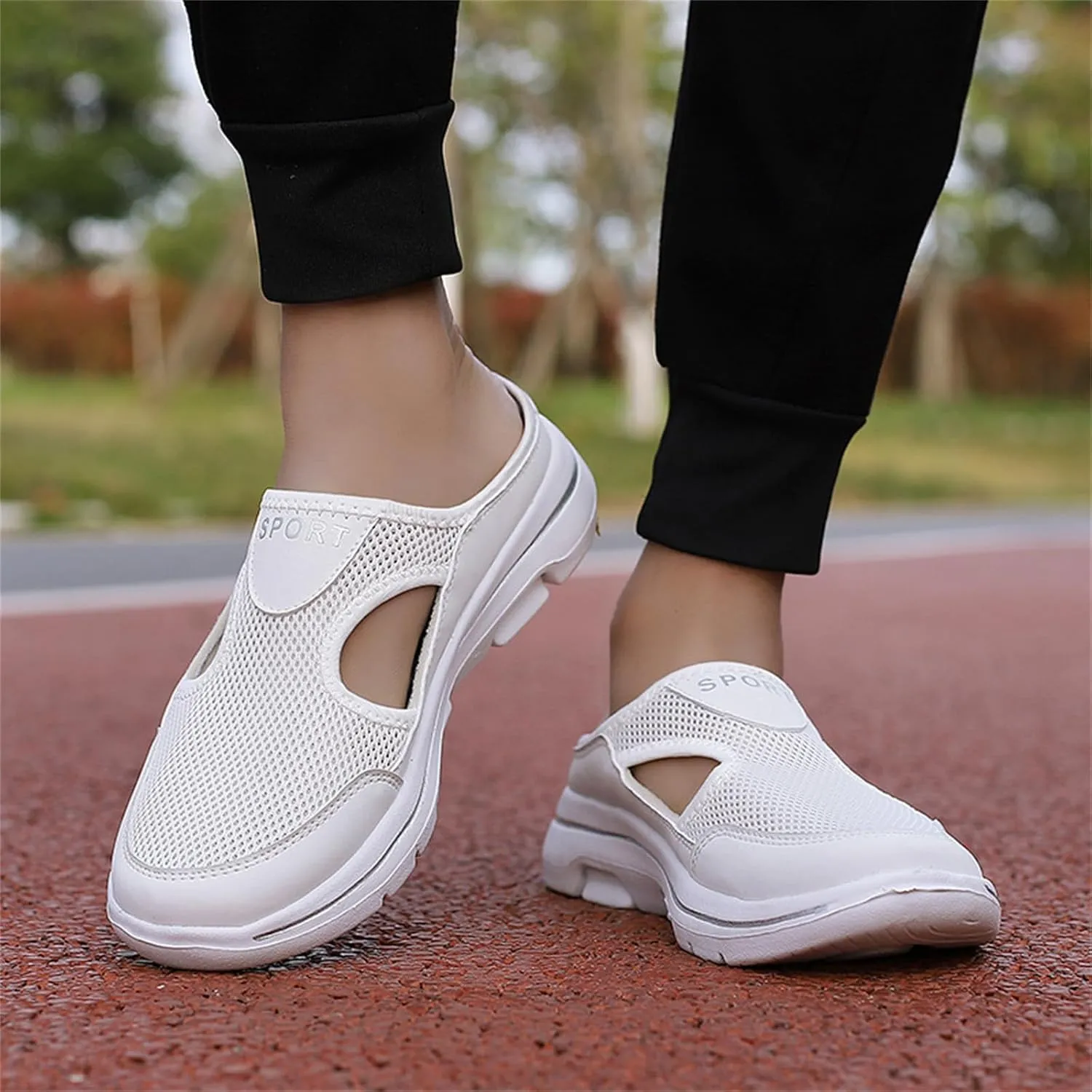 Clogs for Women 2025 Casual Non Slip Orthopedic Sneakers Breathable Mesh Walking Mules Sneakers Comfort Support Sports Sandals Closed Toe Slides Walking Shoes
