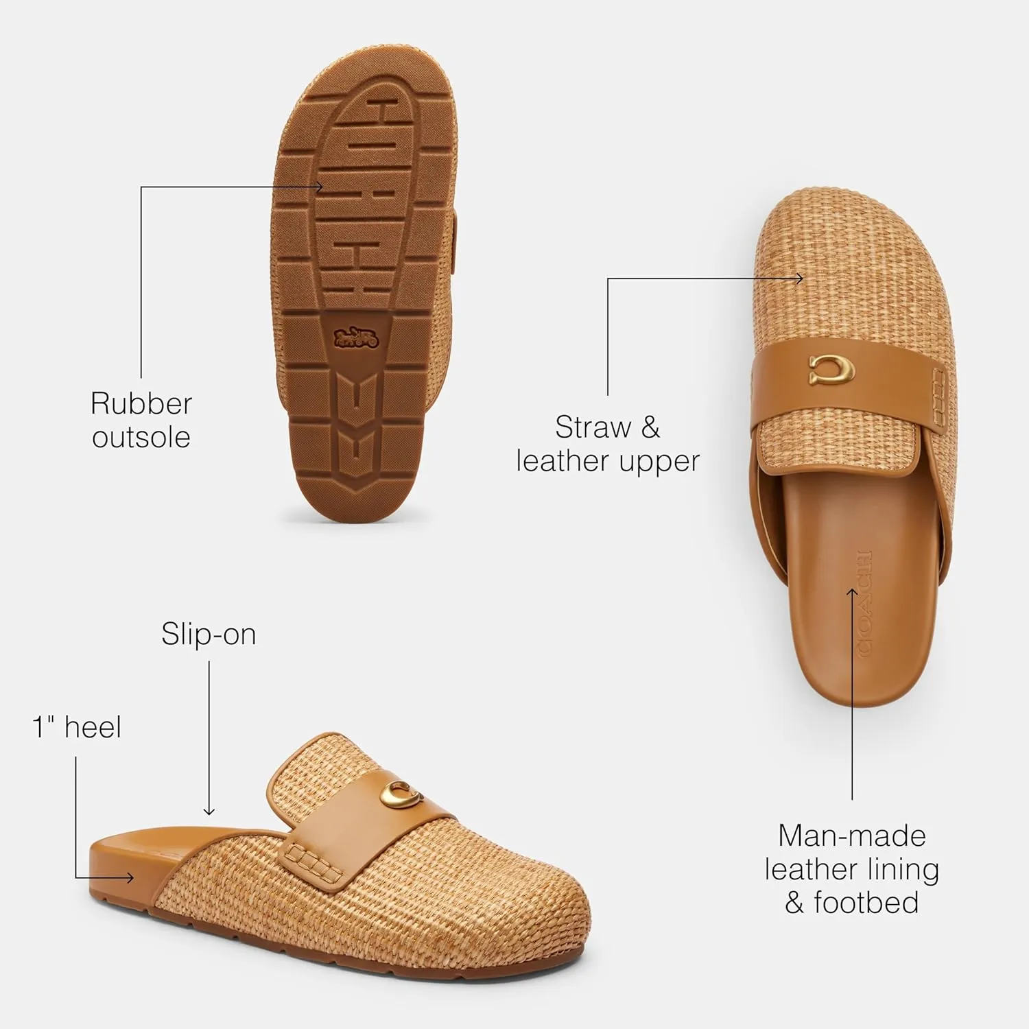 COACH Women's Sculpted C Clogs