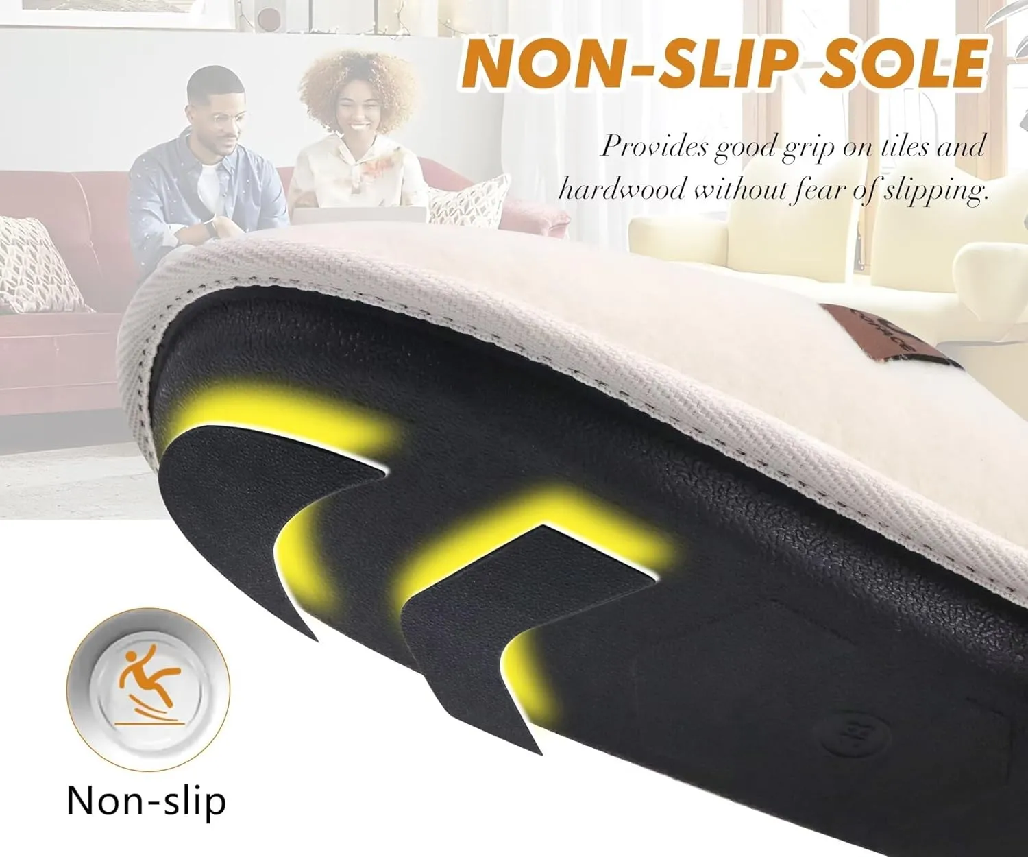 COFACE Unisex Mens Womens Cozy Memory Foam Scuff Slippers Casual Slip On Warm House Shoes Indoor/Outdoor Felt Sandal Slippers With Arch Support Rubber Sole Size 4-15