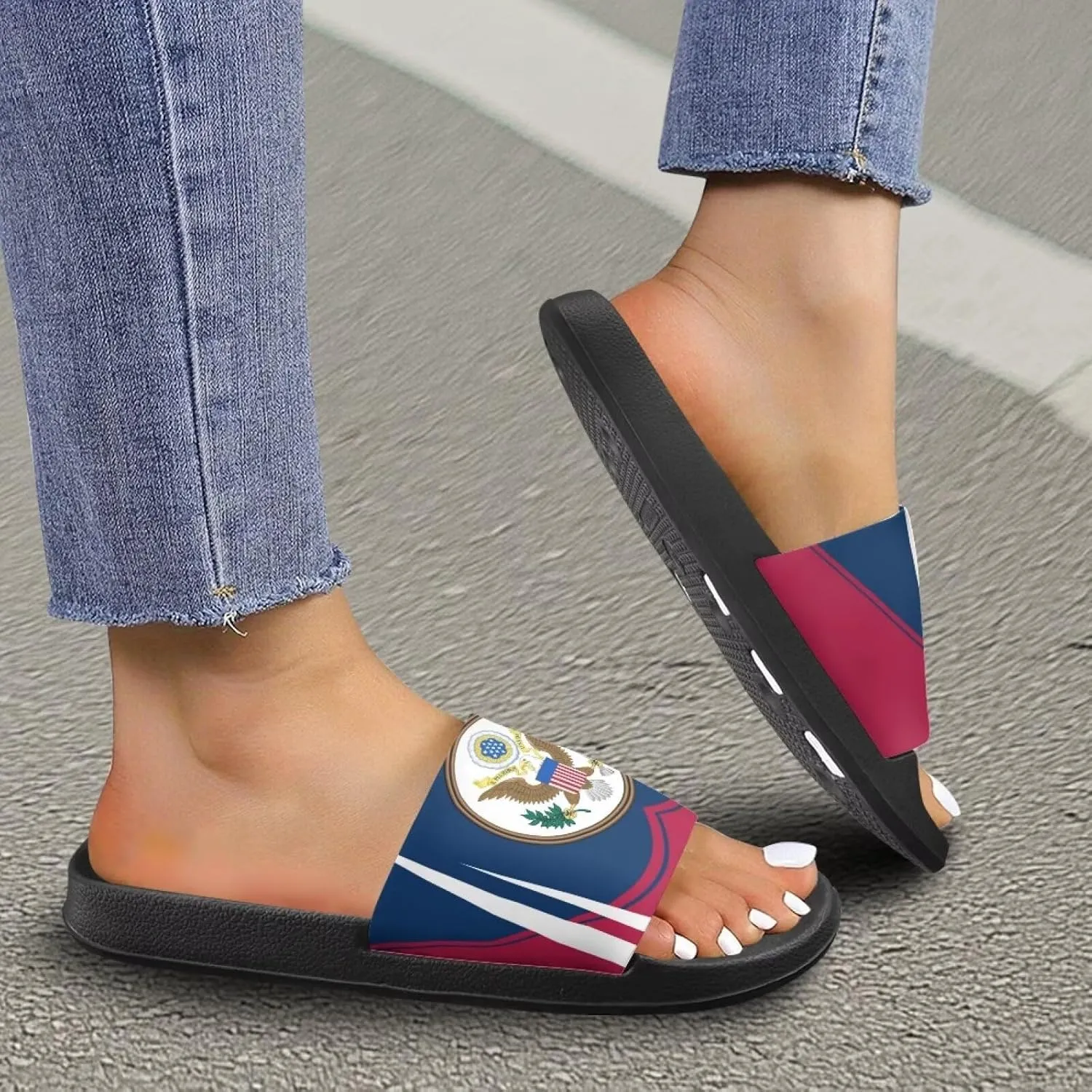 Comfortable Cushion House Slippers for Women, Indoor Outdoor EVA Foam Foot Shower Shoes with Non-Slip Arch Support