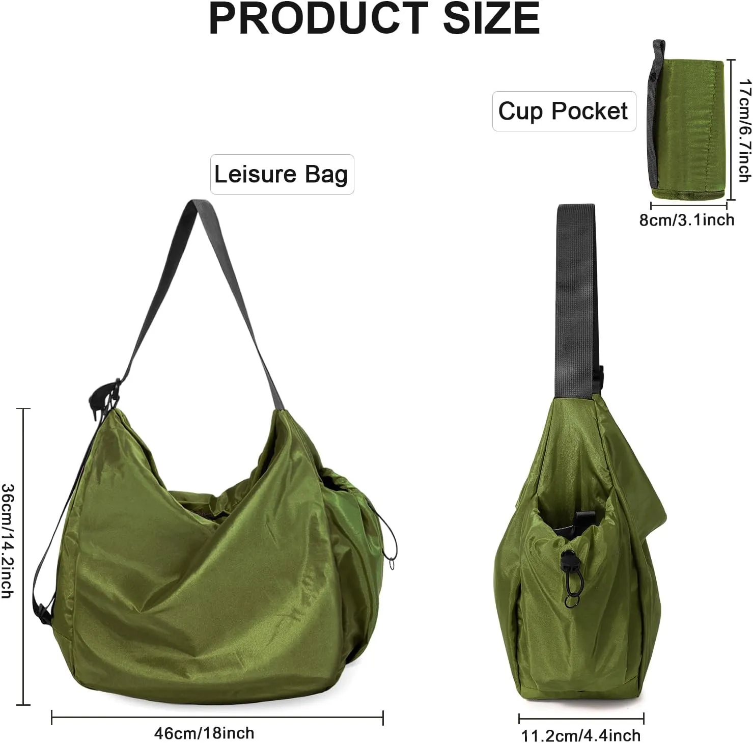 CONTAIL 18L Daily Shoulder Bag,Casual Tote Handbag,Waterproof Crossbody Bag with Removable Insulated Beverage Holder