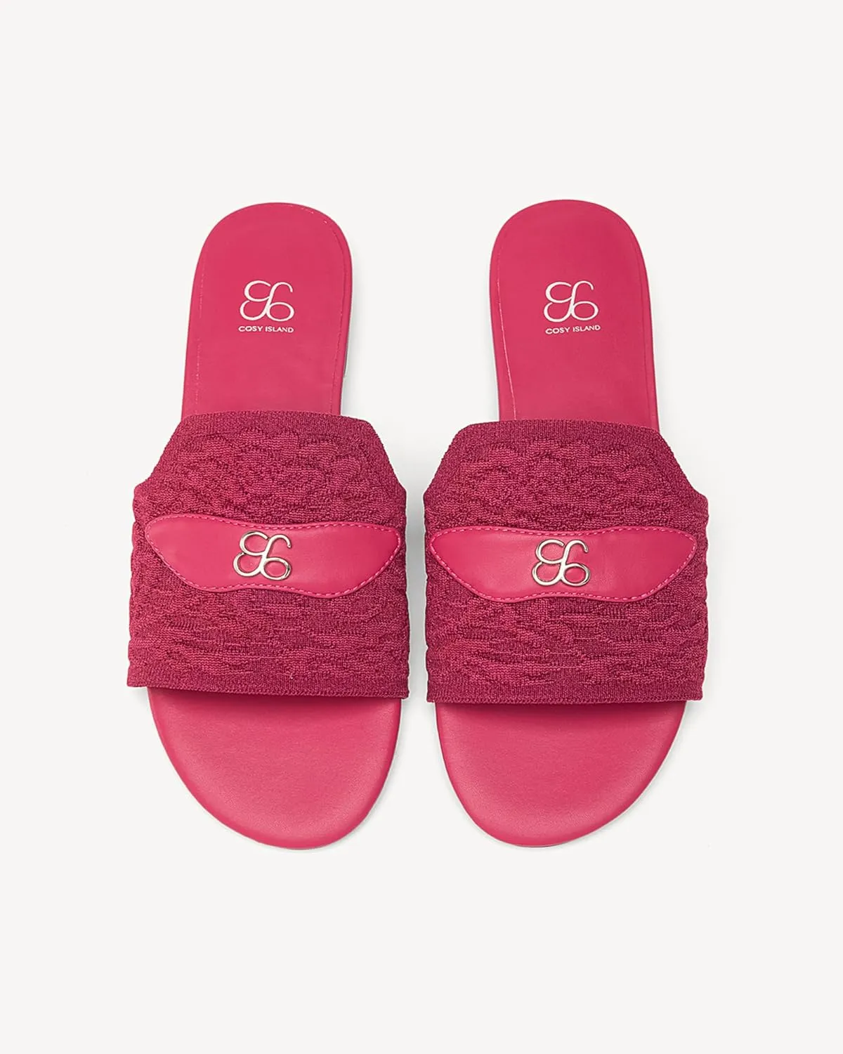 COSY Women's Slide Flat Sandal Round Open Toe Shoes