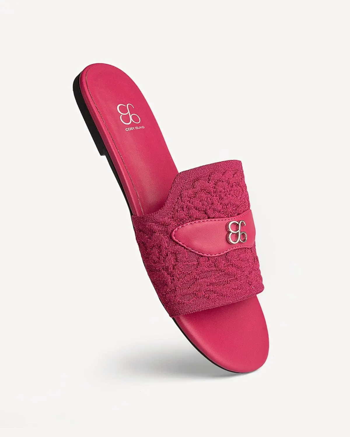 COSY Women's Slide Flat Sandal Round Open Toe Shoes