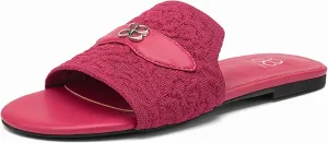 COSY Women's Slide Flat Sandal Round Open Toe Shoes