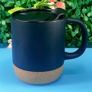 Cups, coffee cups and teacups for home use, exquisite cups, household goods, mugs, ceramic mugs with cork bottom, ceramic coffee mugs, fashion business ceramic mugs ( Color : Black , Size : 401-500ml
