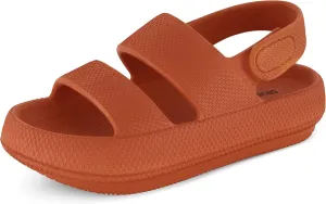 CUSHIONAIRE Women's Fuji sandal with adjustable strap and  Comfort