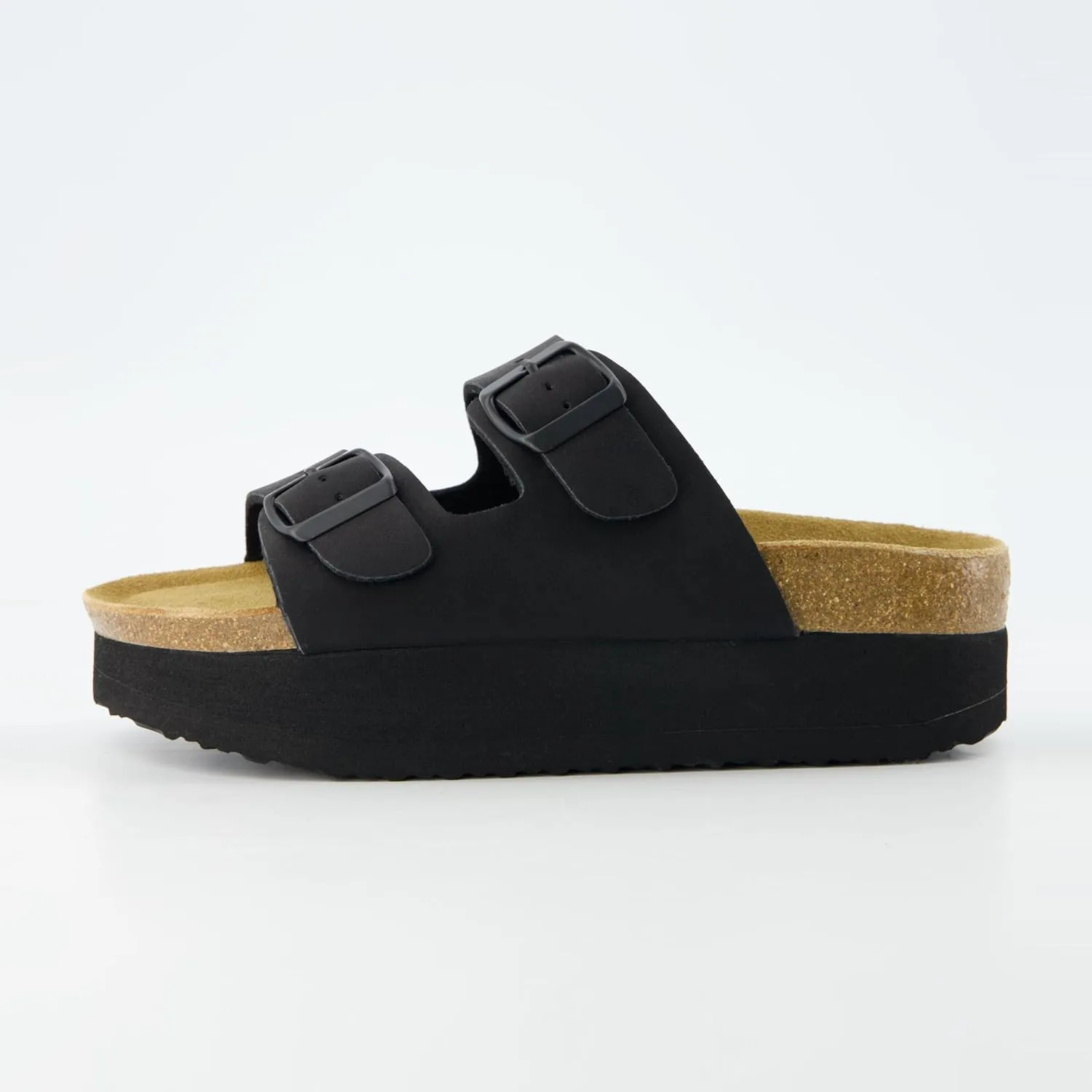 CUSHIONAIRE Women's Plane Platform Footbed Sandal With  Comfort, Wide Widths Available