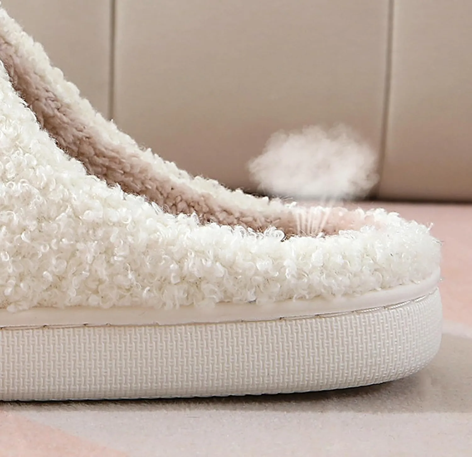Cute Strawberry Pattern Women's Bedroom Slippers - Warm, Soft, Fuzzy, Non-Slip