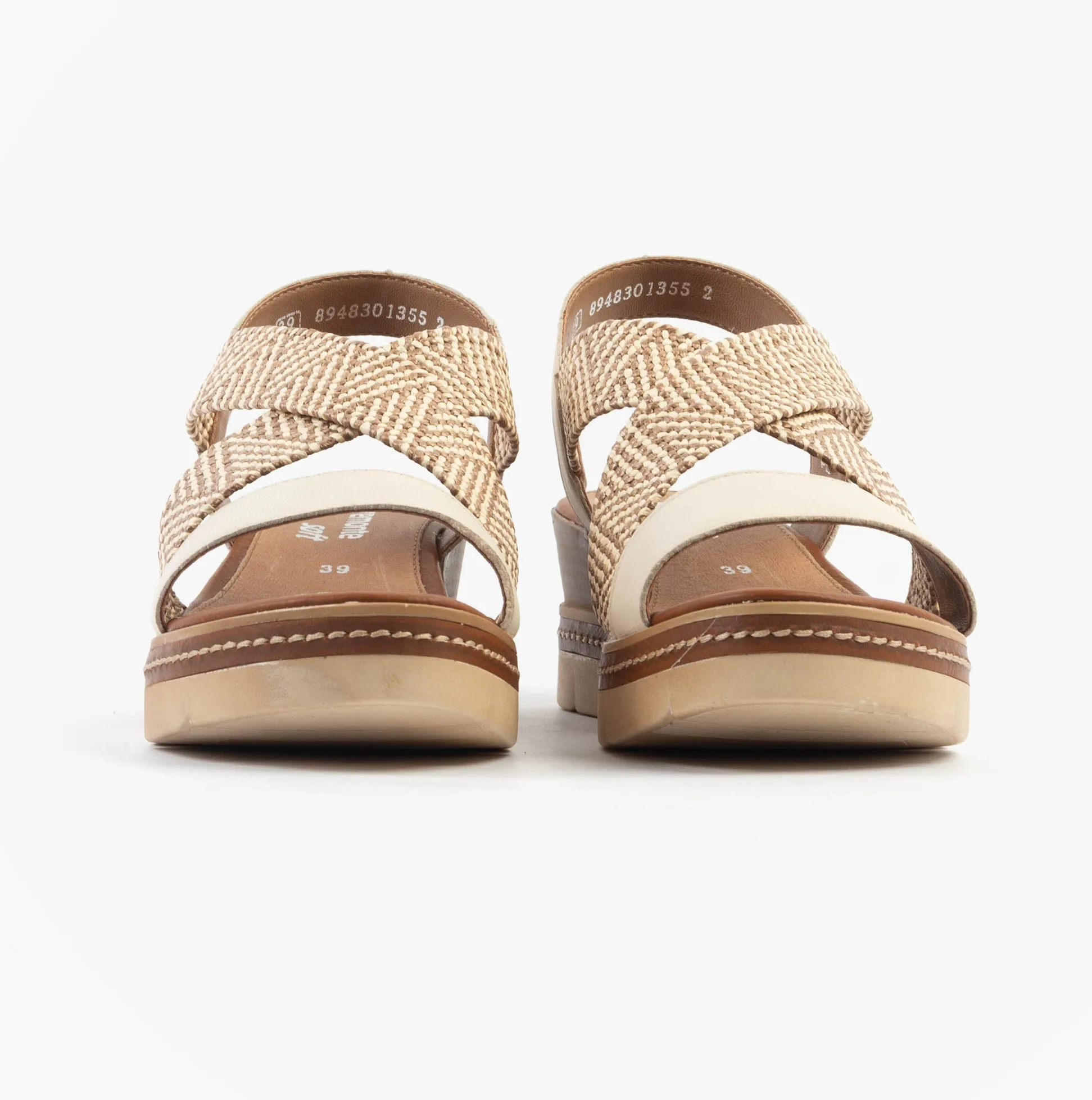D2L54-60 Womens Sandals Beige Combination
