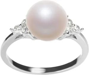 Dacey White 8-9mm AAA Quality Freshwater 925 Sterling Silver Cultured Pearl Ring For Women