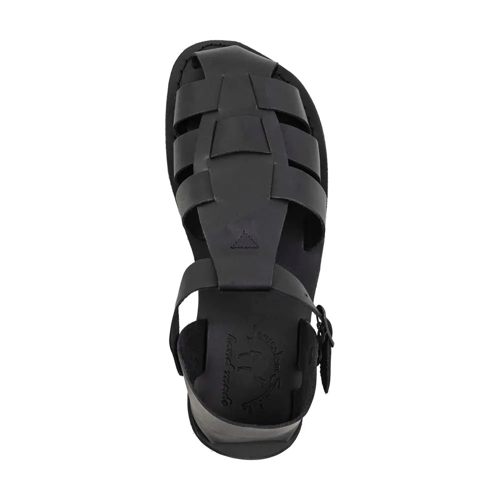 Daniel - Leather Fisherman Sport Sandal | Black