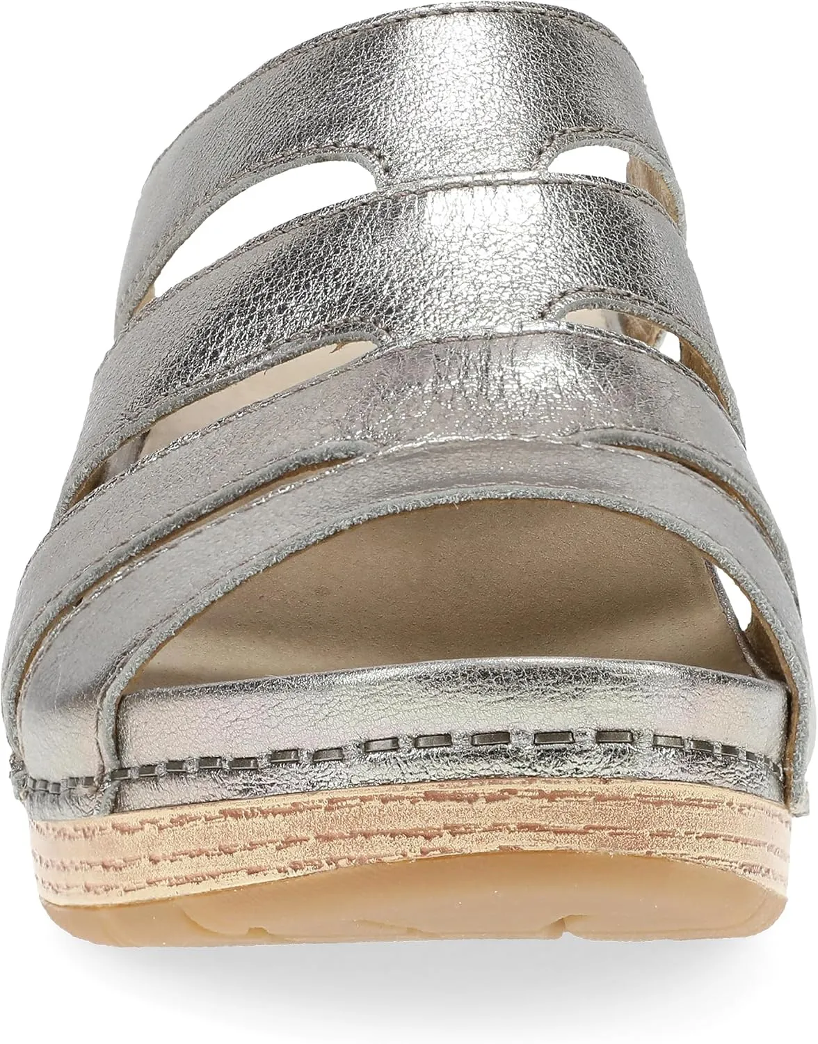 Dansko Lyndi Slide Sandals for Women - Caged-Style Design with Leather Uppers and Lightweight Rubber Outsole