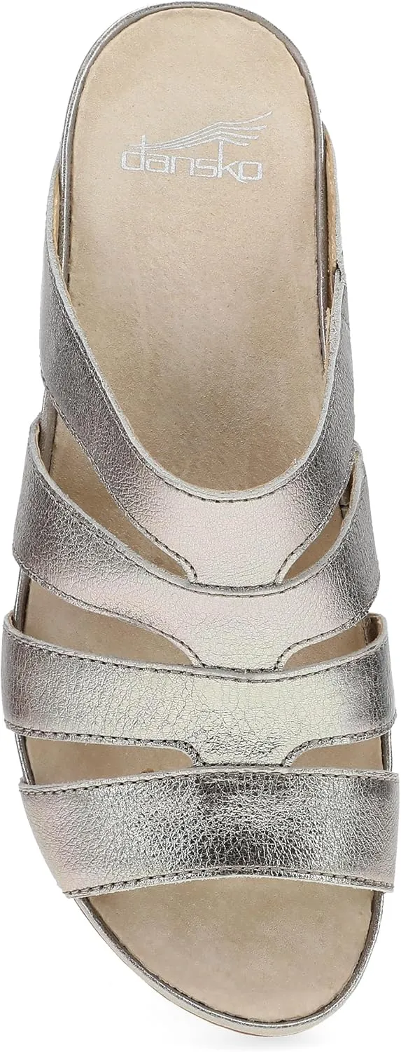 Dansko Lyndi Slide Sandals for Women - Caged-Style Design with Leather Uppers and Lightweight Rubber Outsole