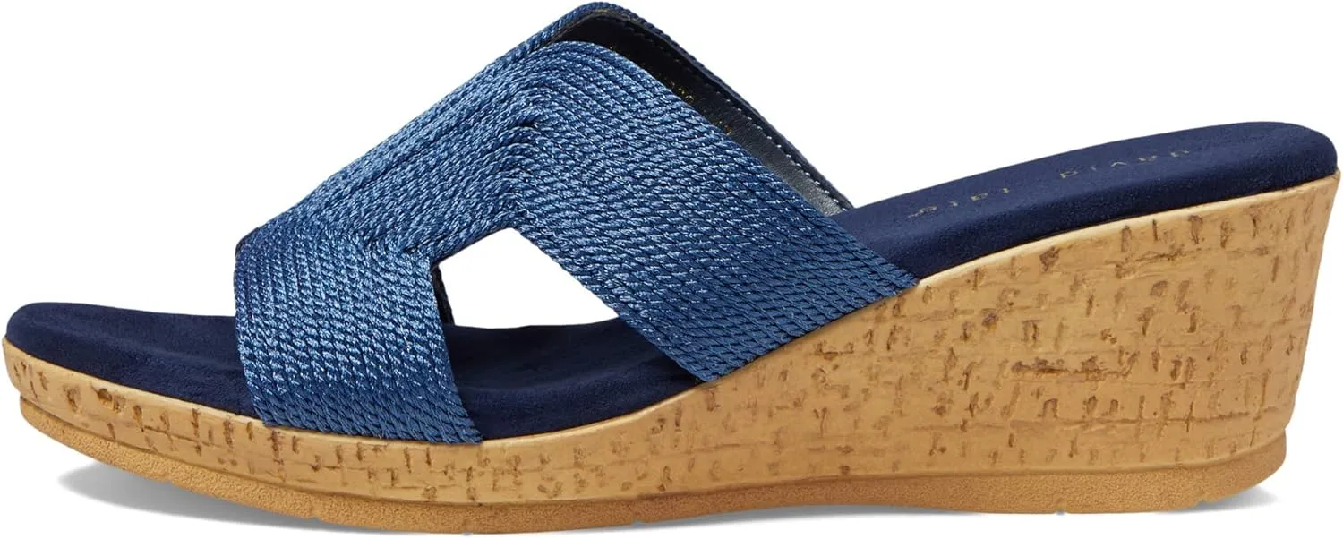 David Tate Womens Vibe Braided Slide Sandals