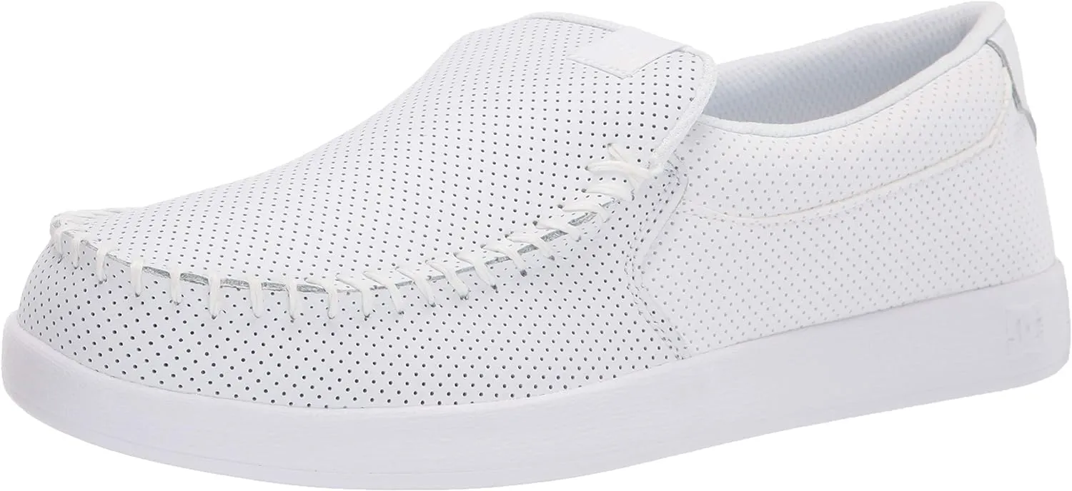 DC mens Villain Casual Slip on Skate Shoe, White, 14 US