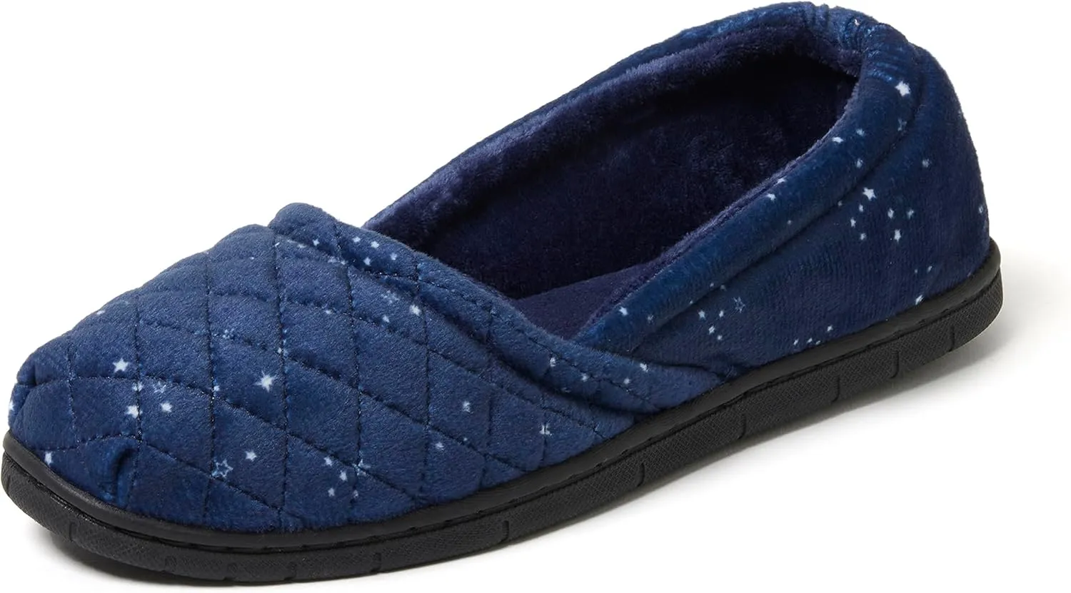Dearfoams Women's Comfort Memory Foam Indoor Outdoor Katie Slip On Loafer Ballet Slipper