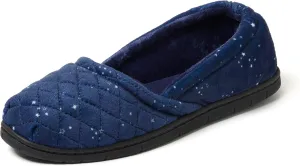 Dearfoams Women's Comfort Memory Foam Indoor Outdoor Katie Slip On Loafer Ballet Slipper