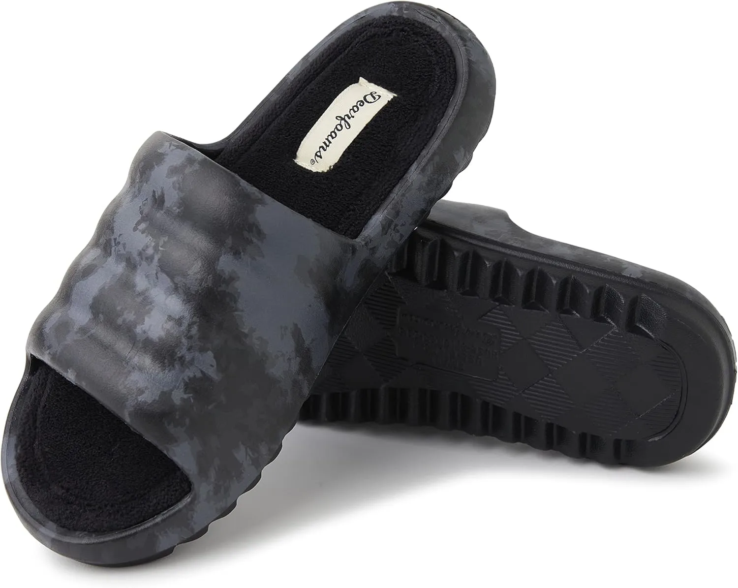 Dearfoams Women's Gemini Wave Eva Slide Slipper