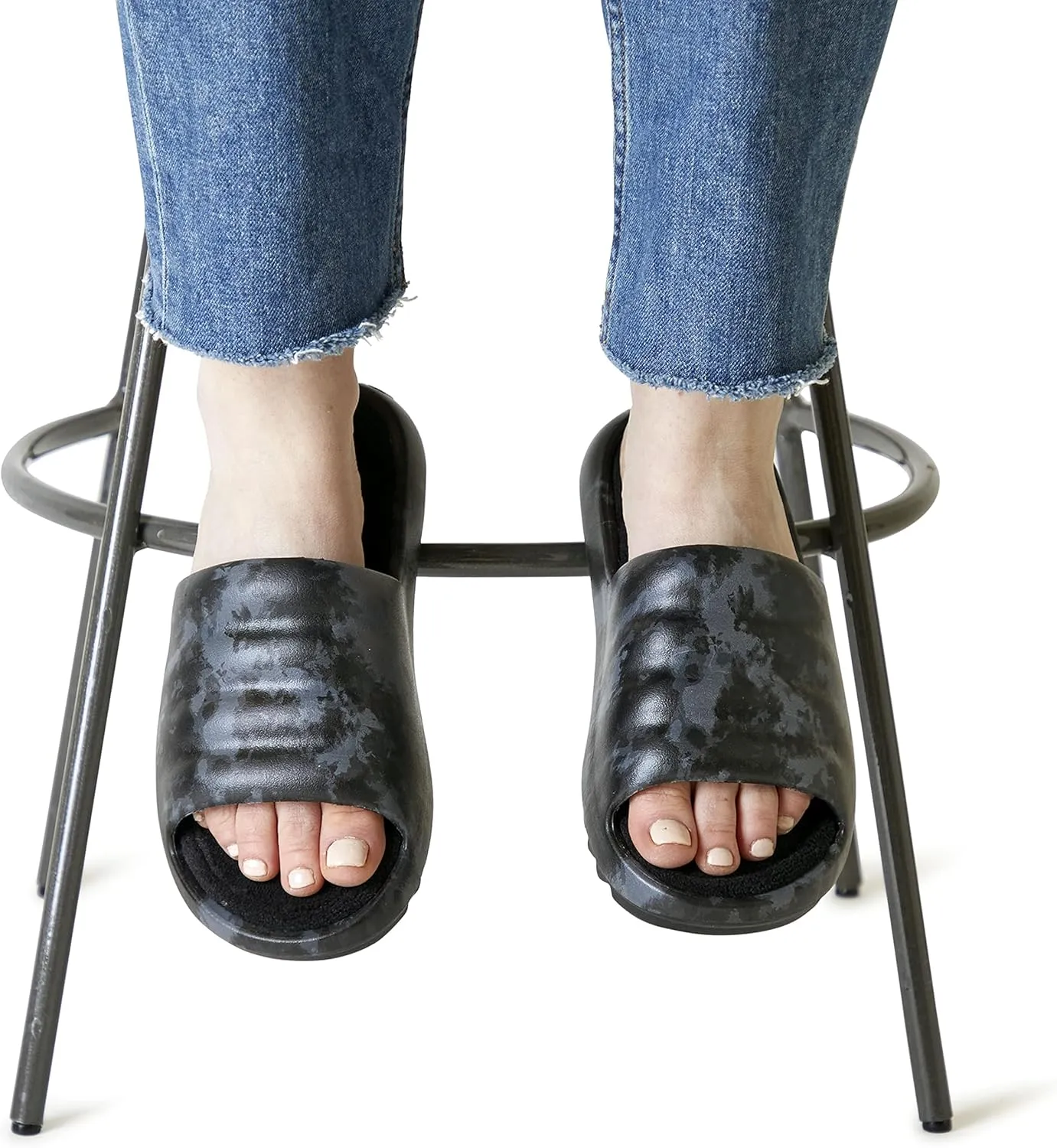 Dearfoams Women's Gemini Wave Eva Slide Slipper